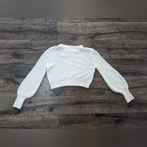 Express Small Cropped Cream Off White  Neutral Sweater Olivia Culpa - Picture 2 of 7